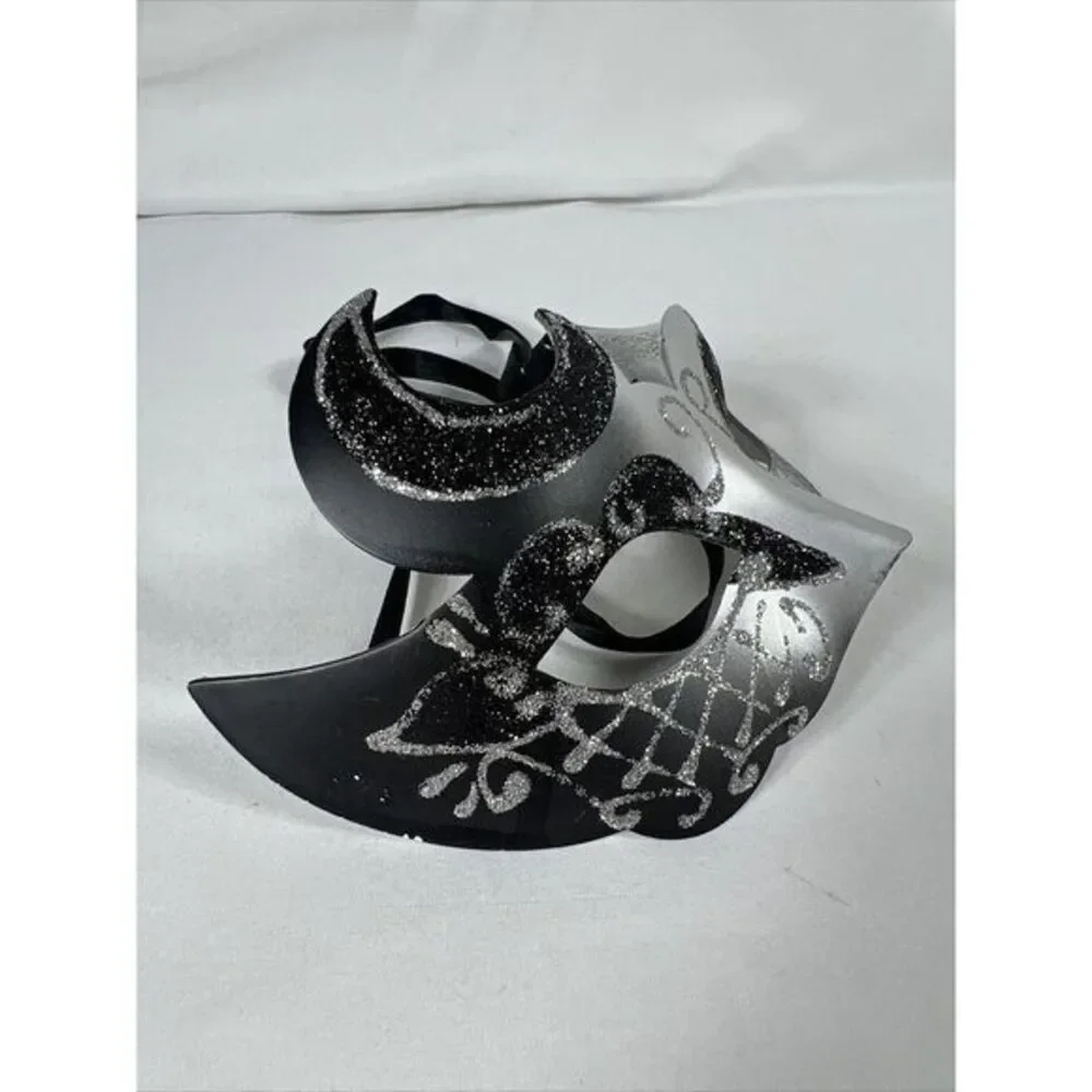 Black Classical Venetian Masquerade Mask Party Prom Mardi Gras Halloween Costume